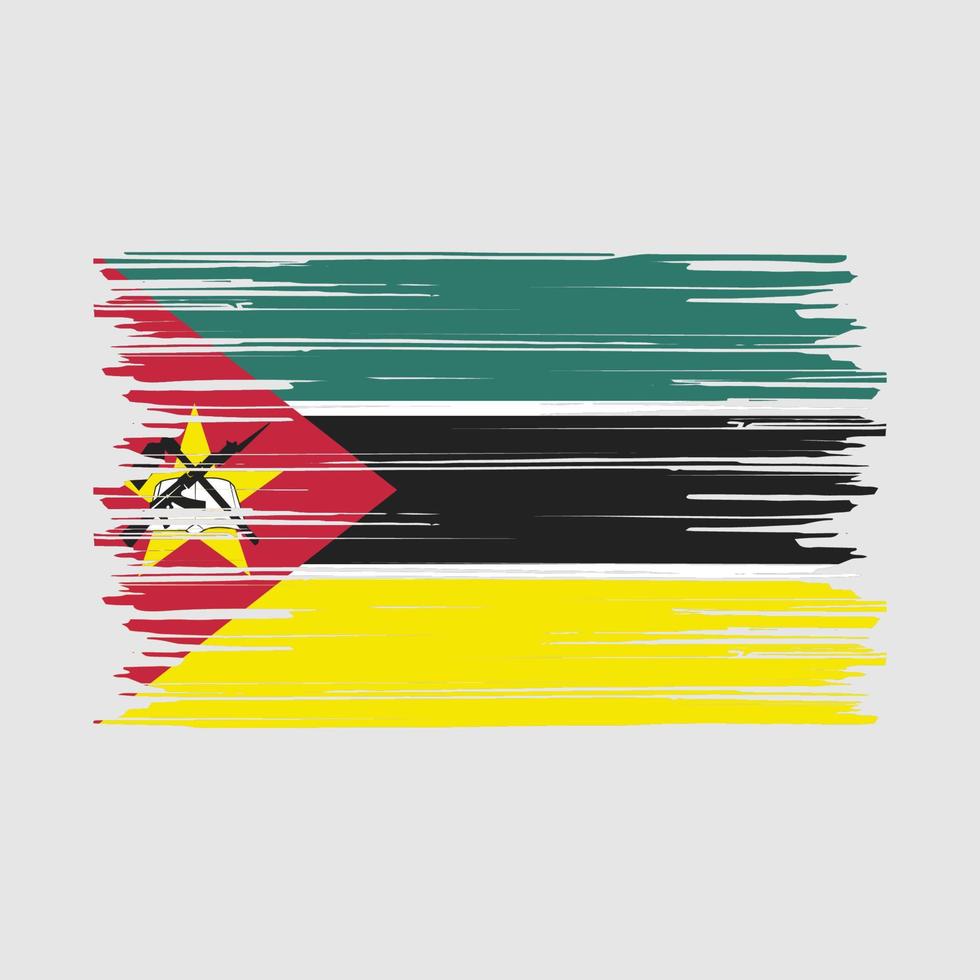 Mozambique Flag Brush vector