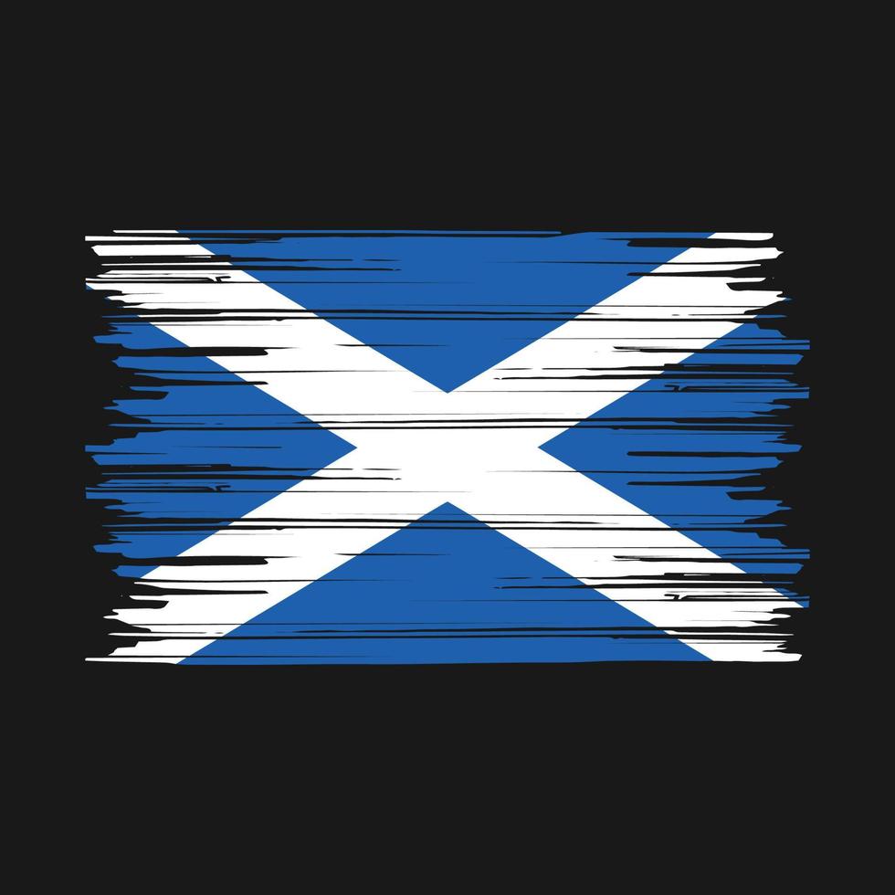 cepillo de la bandera de escocia vector