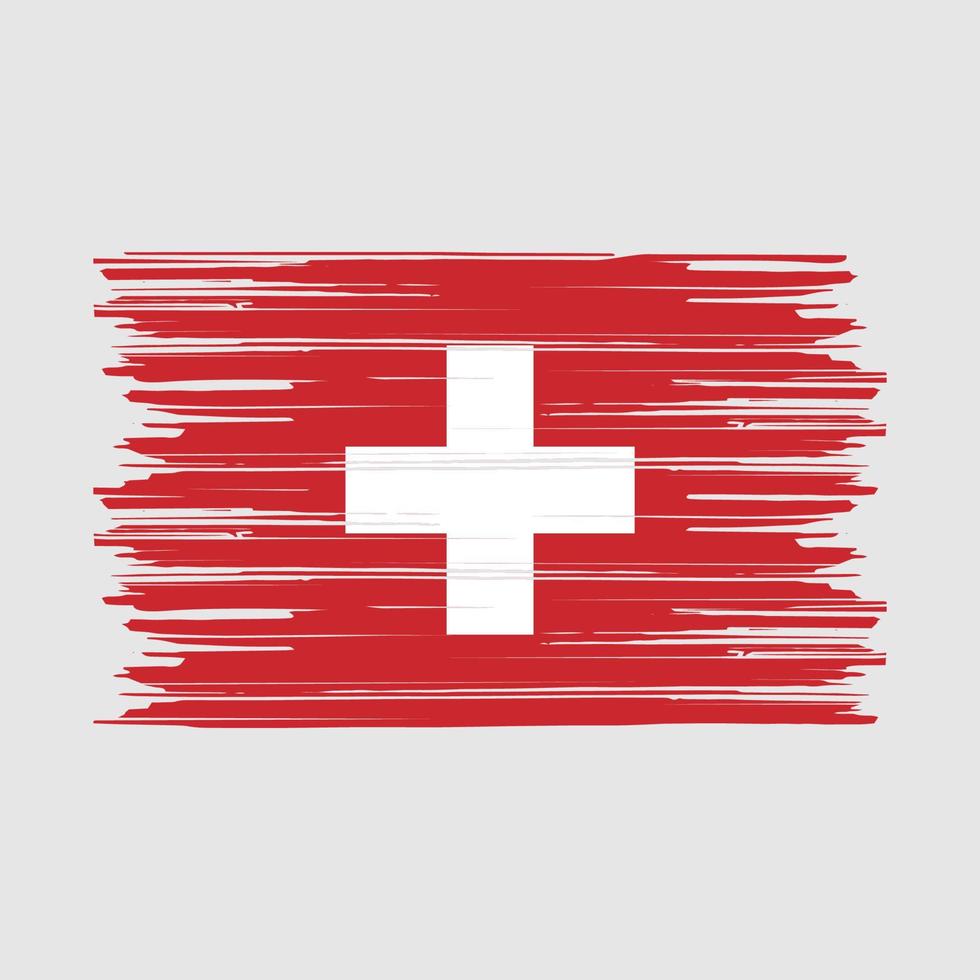 Switzerland Flag Brush vector