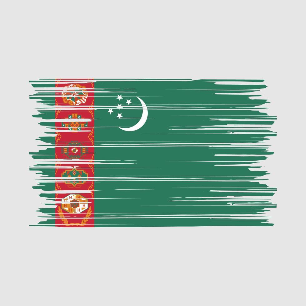 cepillo de bandera de turkmenistán vector