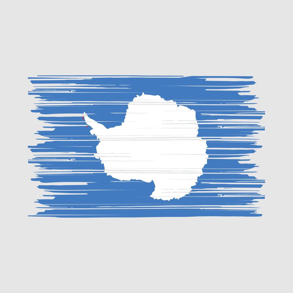 Antarctica Flag Brush vector