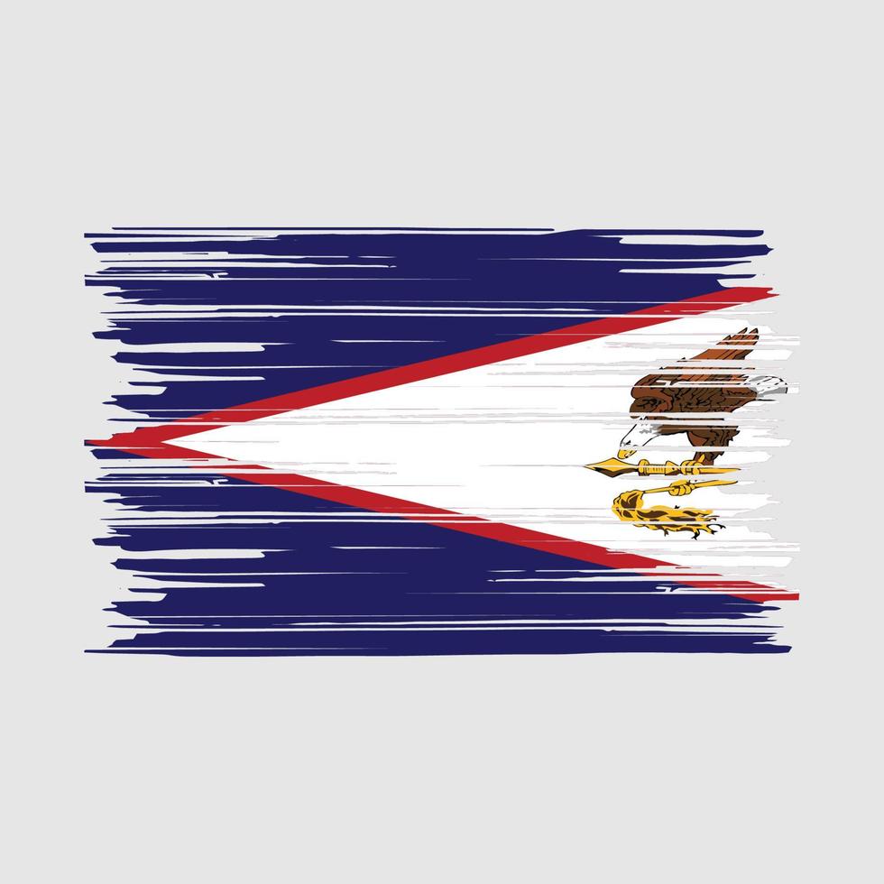 American Samoa Flag Brush vector