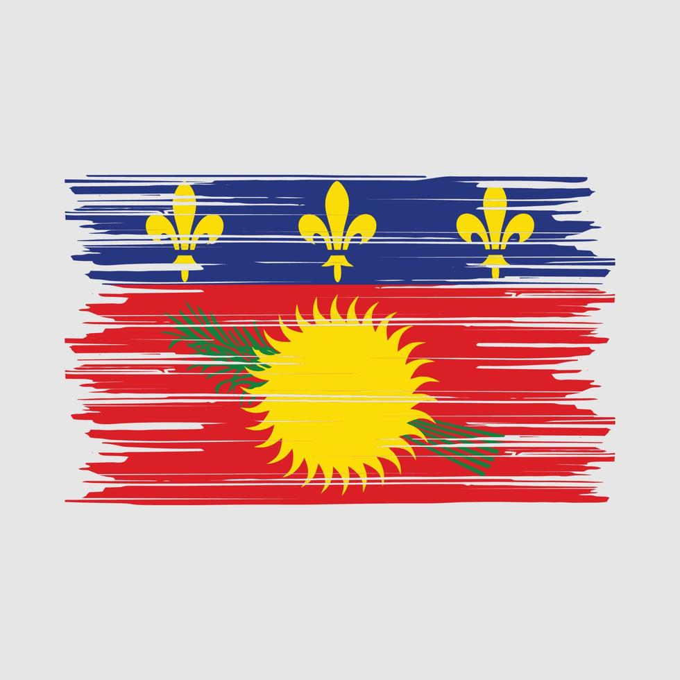 Guadeloupe Flag Brush vector