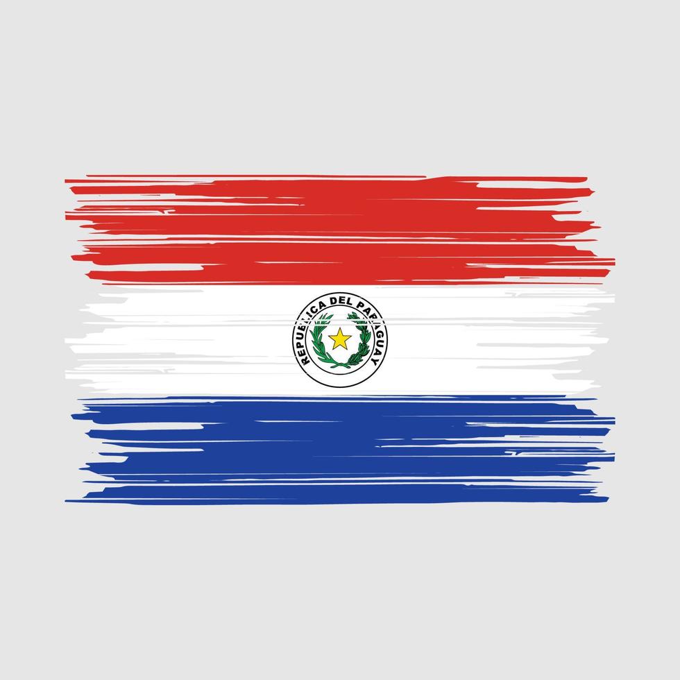 cepillo de bandera de paraguay vector