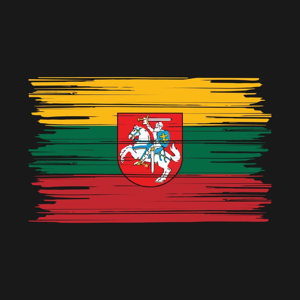 Lithuania Flag Brush vector