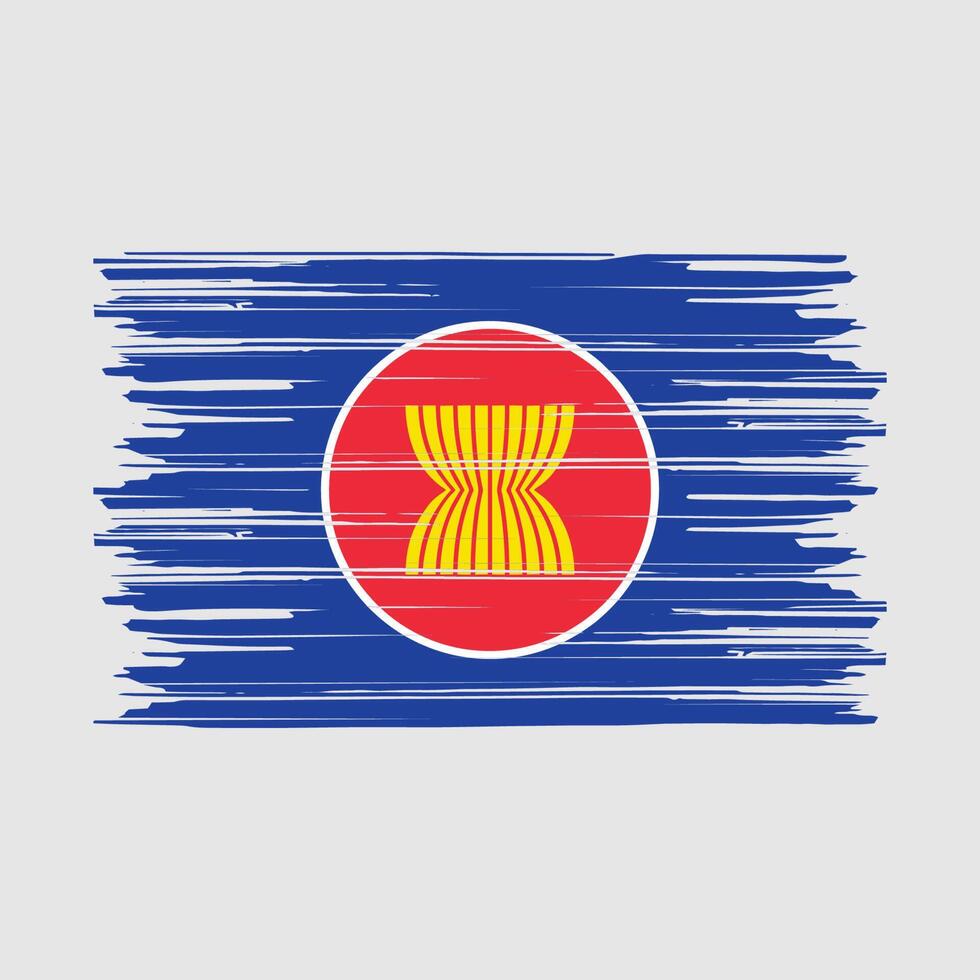 cepillo de la bandera de la asean vector