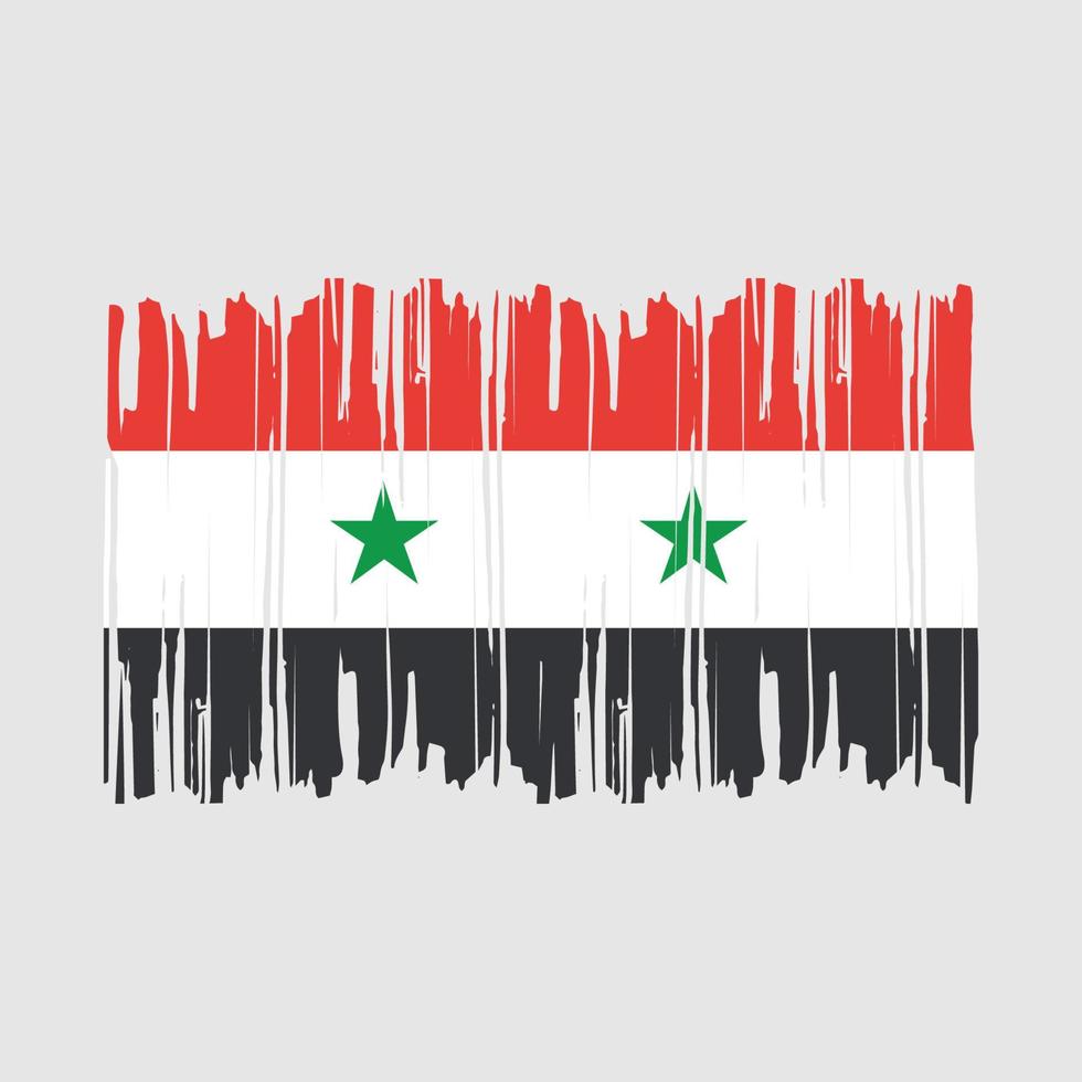 Syria Flag Brush Vector Illustration