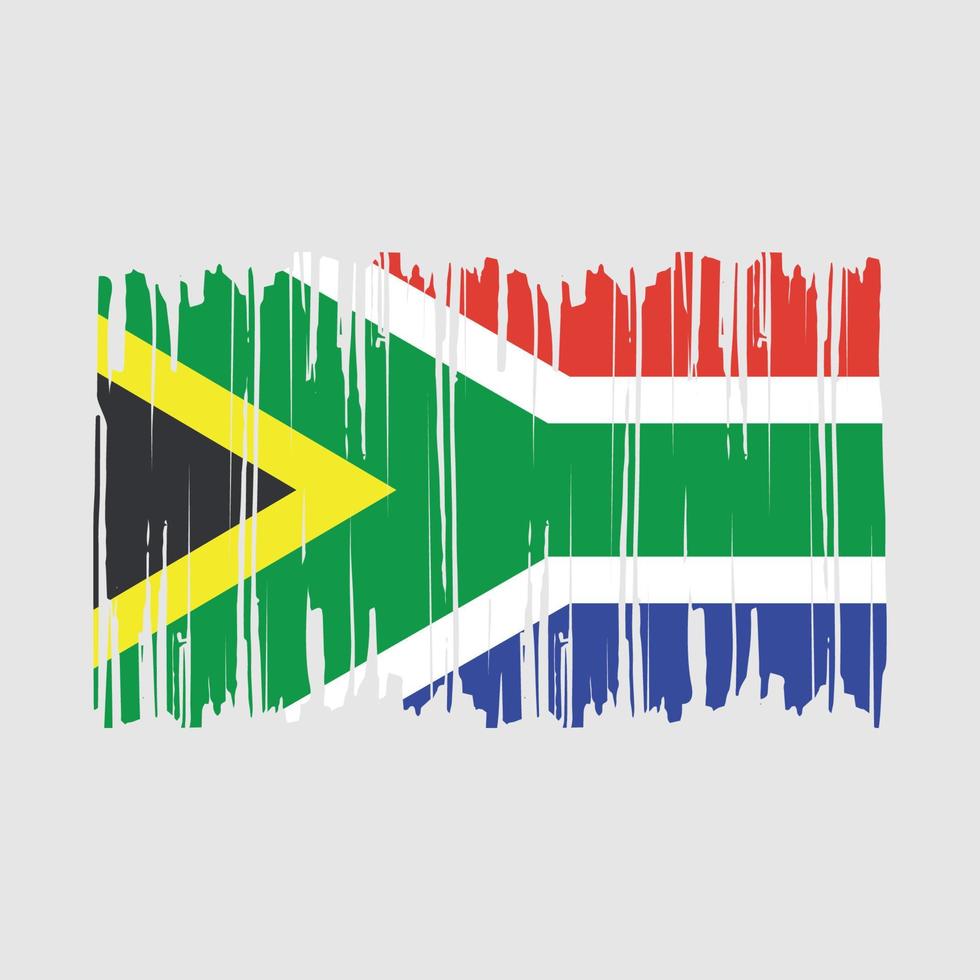 South Africa Flag Brush Vector Illustration