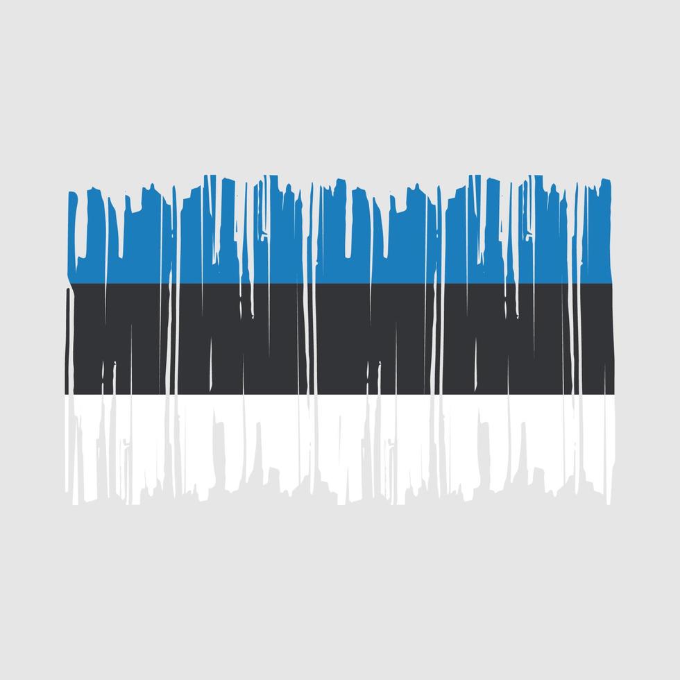 Ilustración de vector de cepillo de bandera de estonia