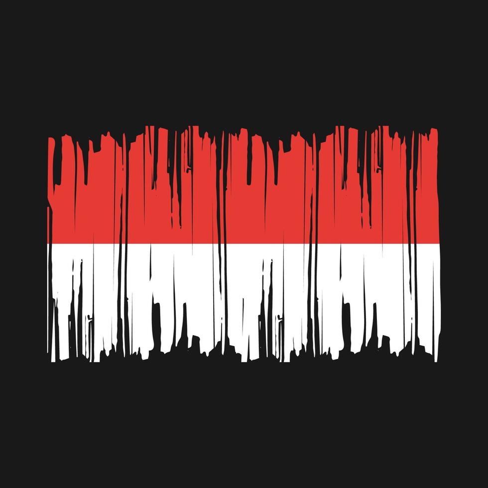 Indonesia Flag Brush Vector Illustration