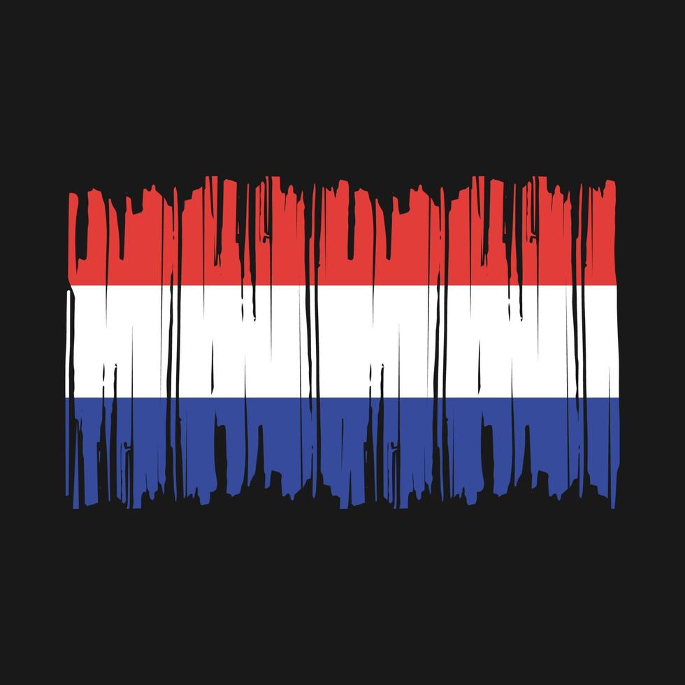 Netherlands Flag Brush Vector Illustration