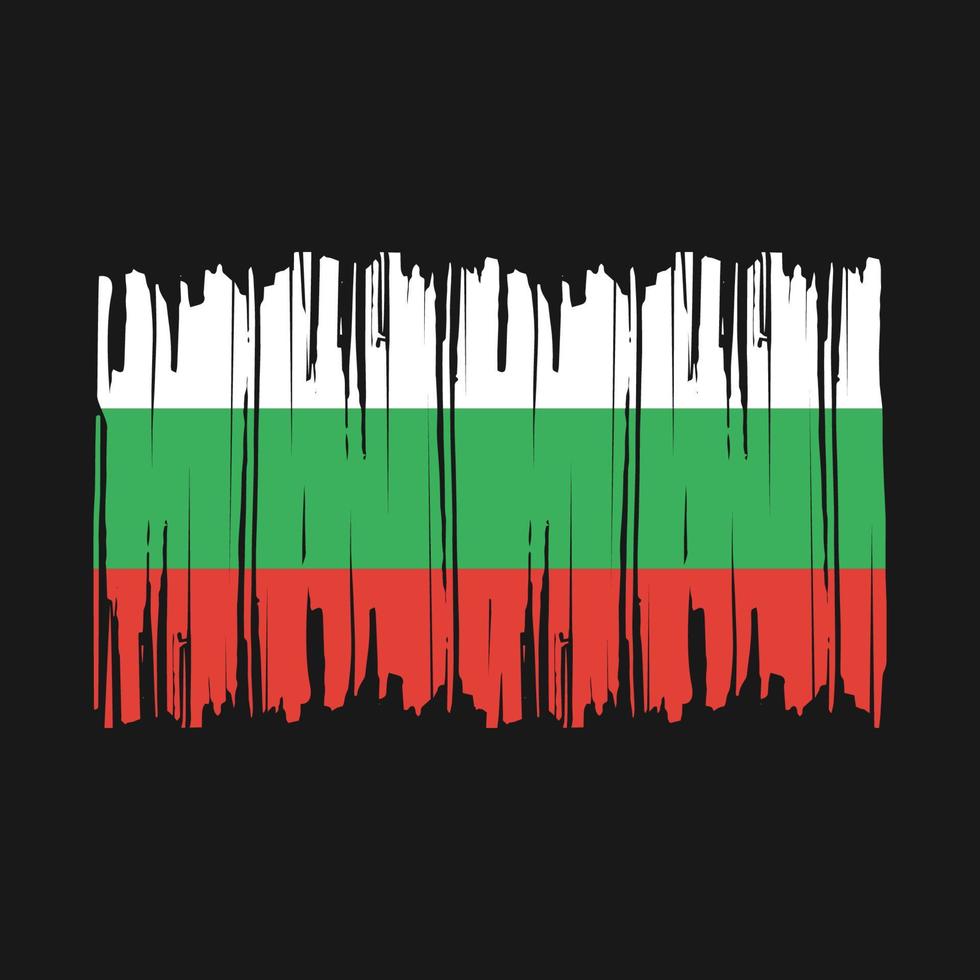 Bulgaria Flag Brush Vector Illustration