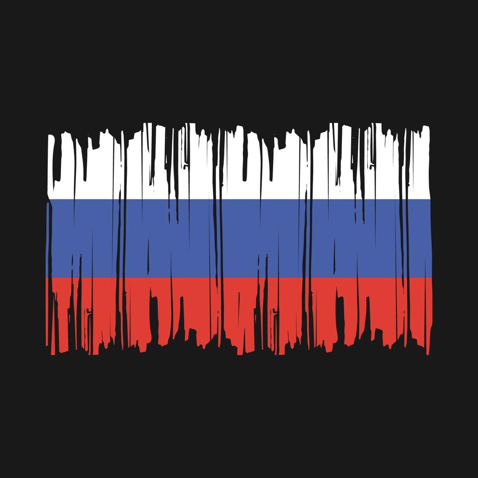 Russia Flag Brush Vector Illustration