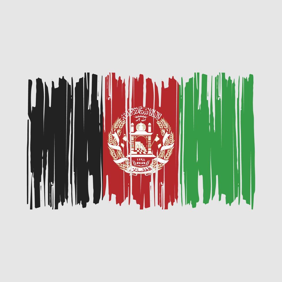 Afghanistan Flag Brush Vector Illustration