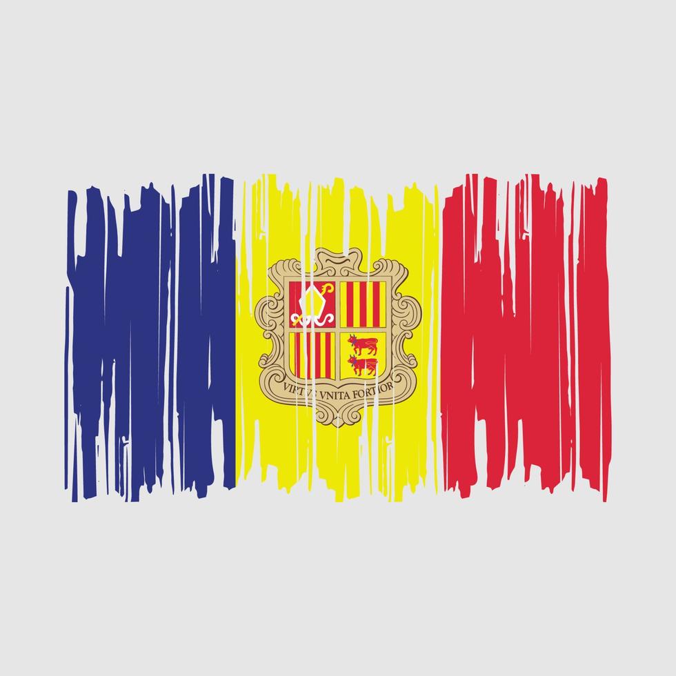 Andorra Flag Brush Vector Illustration