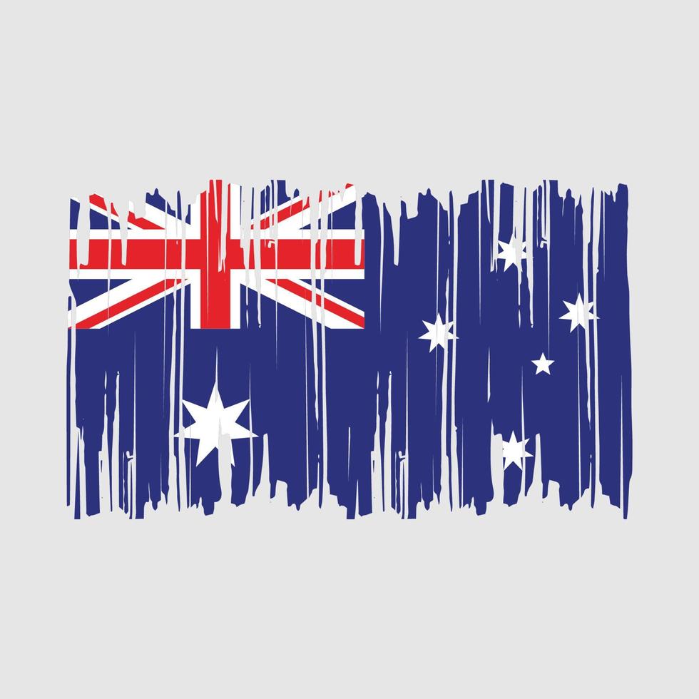 Australia Flag Brush Vector Illustration