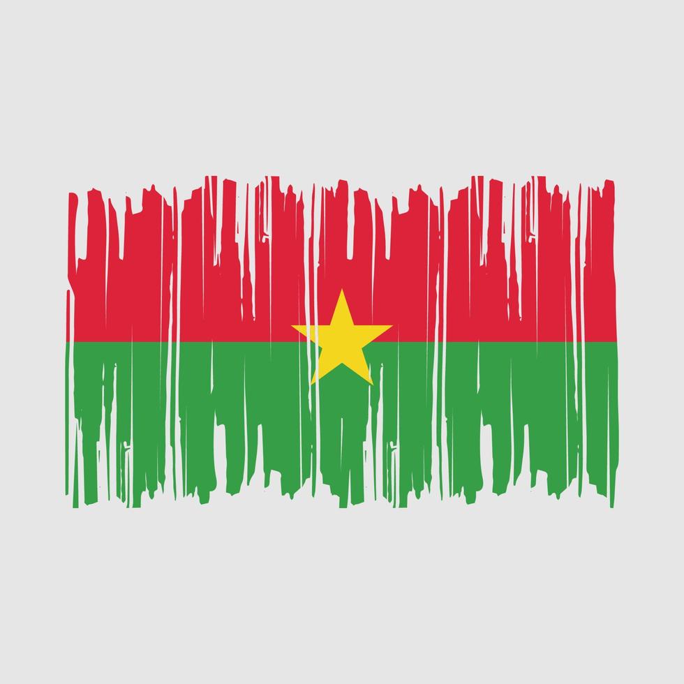 Burkina Faso Flag Brush Vector Illustration