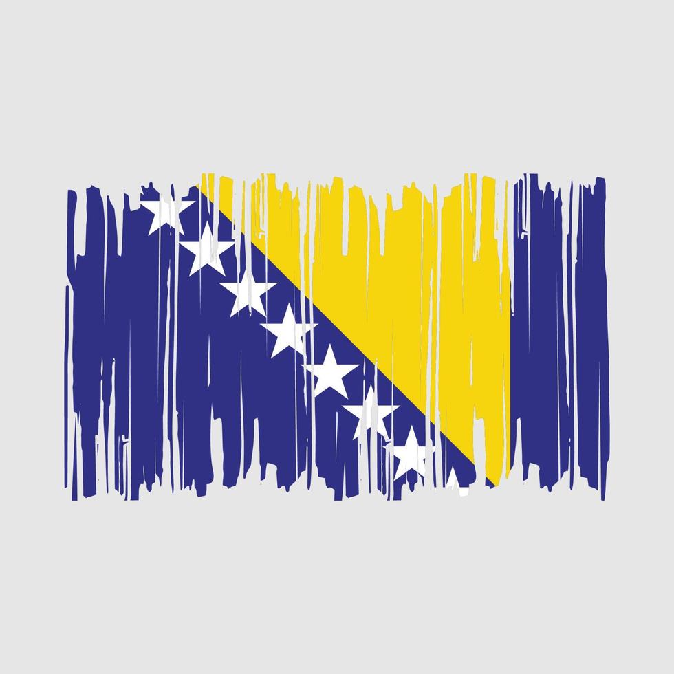 Bosnia Flag Brush Vector Illustration