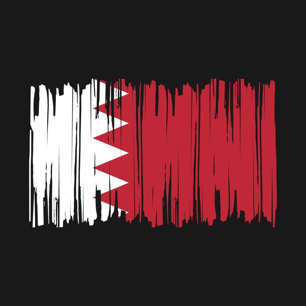 Bahrain Flag Brush Vector Illustration