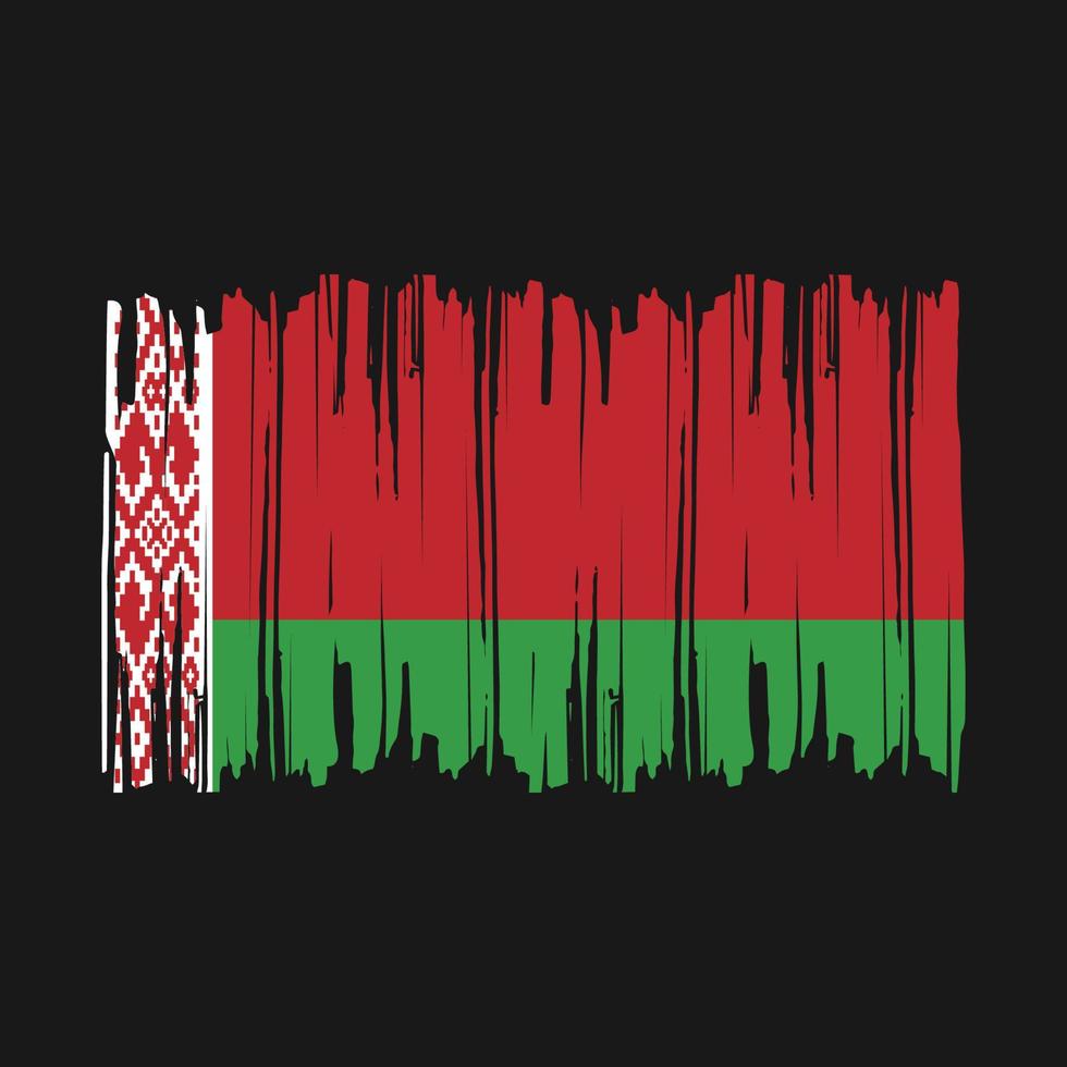 Ilustración de vector de cepillo de bandera de Bielorrusia