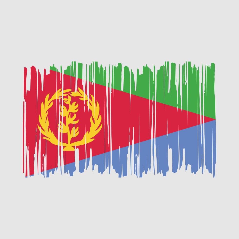 ilustración de vector de cepillo de bandera de eritrea