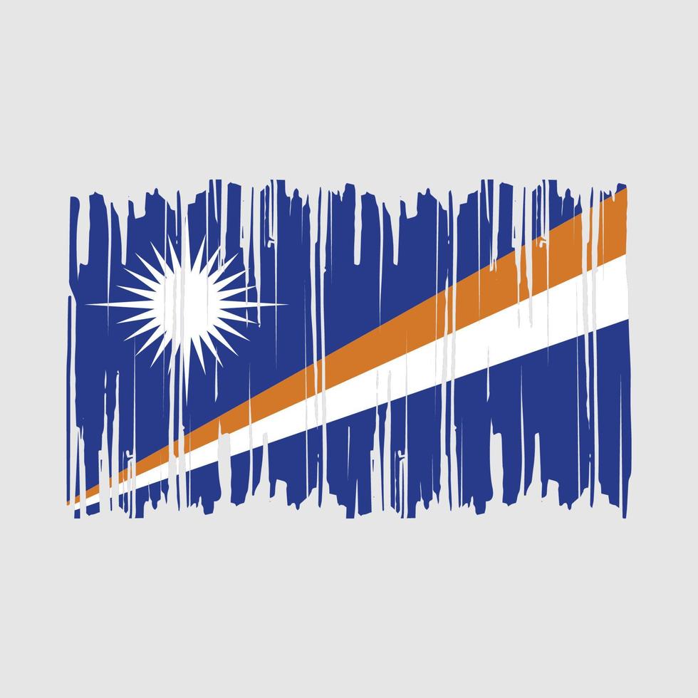 Marshall Islands Flag Brush Vector Illustration