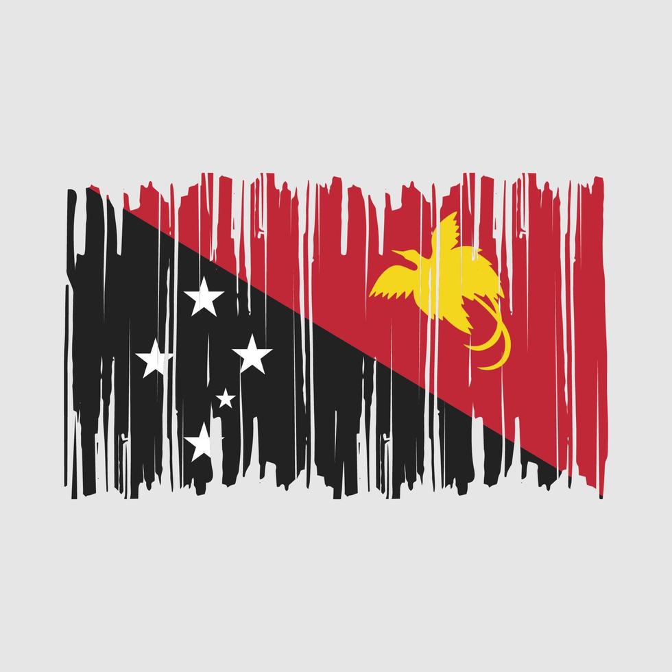 Papua Flag Brush Vector Illustration