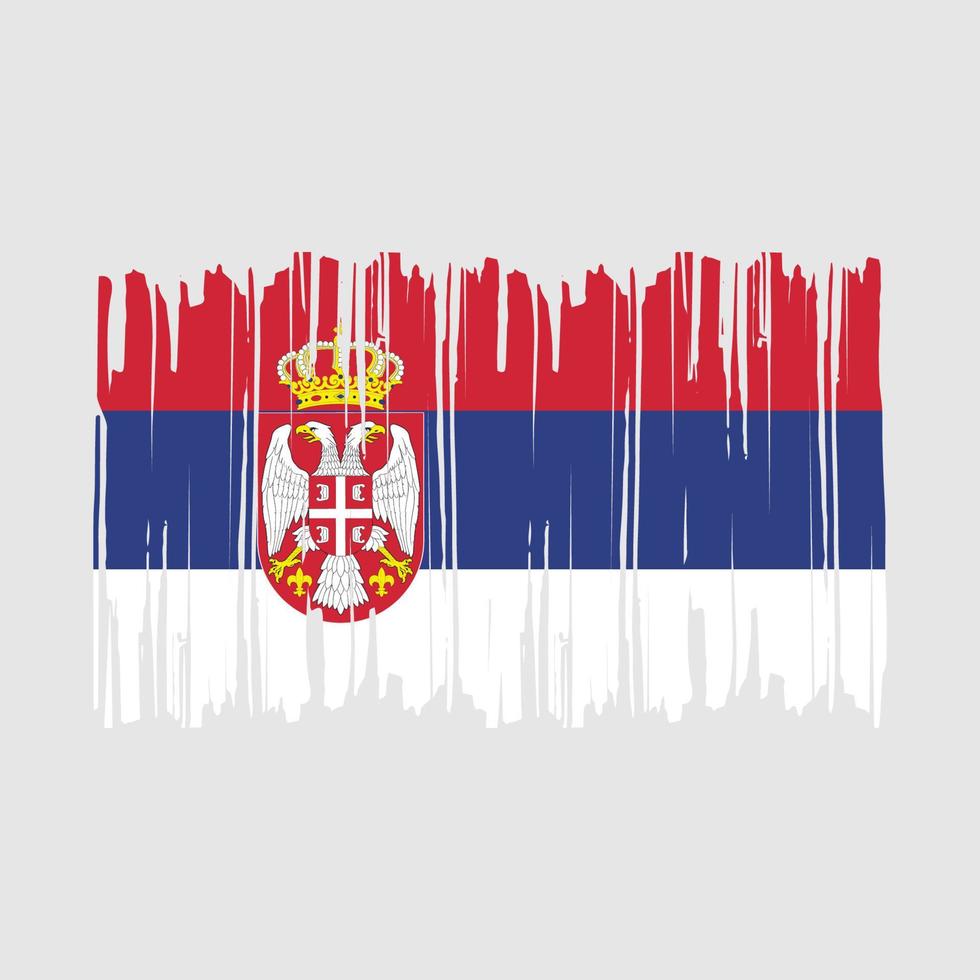 serbia, bandera, cepillo, vector, ilustración vector