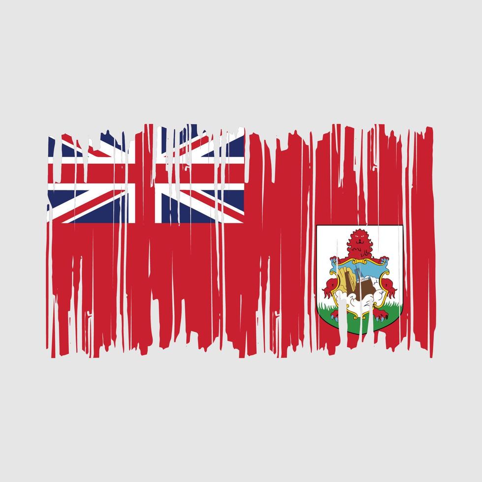 Bermuda Flag Brush Vector Illustration