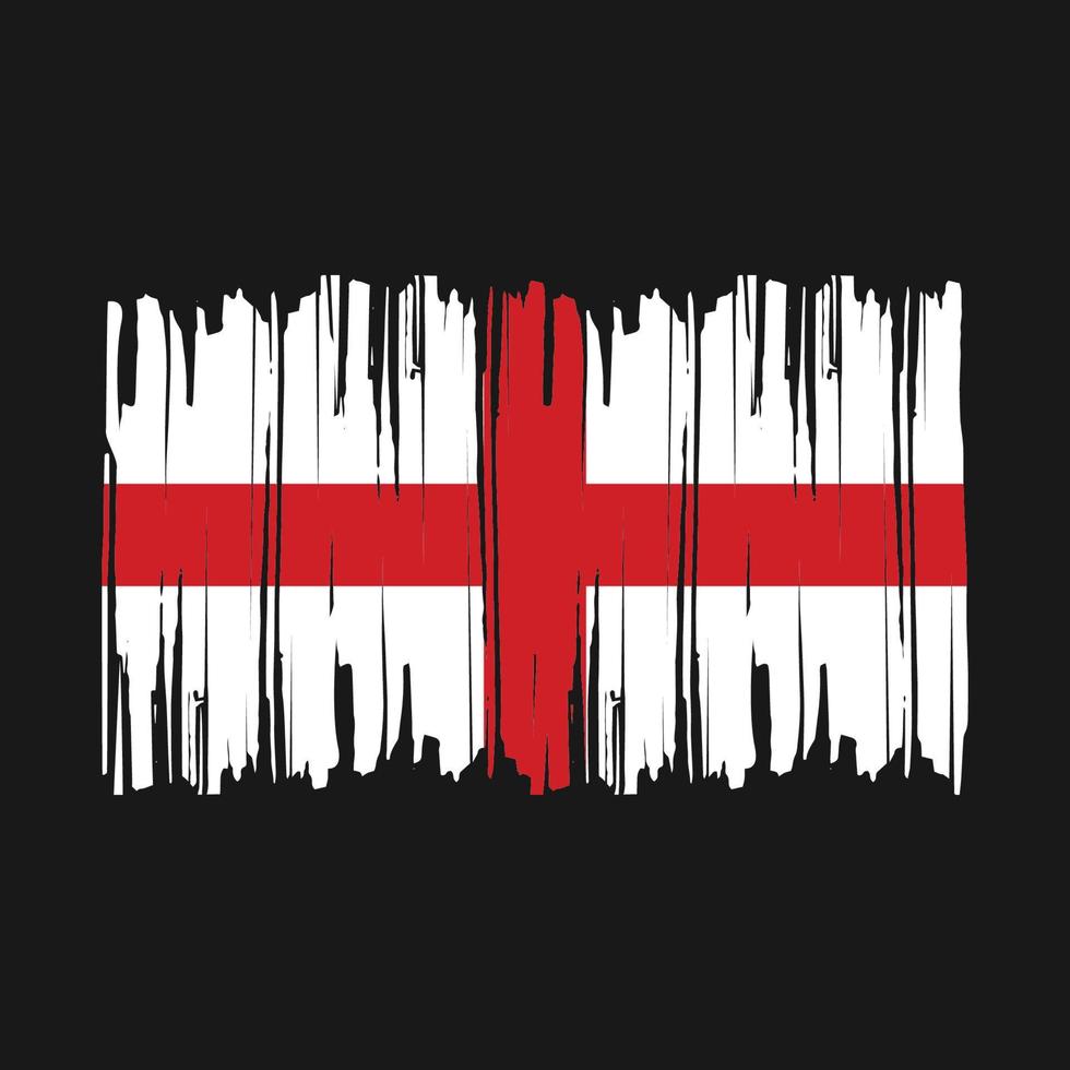 England Flag Brush Vector Illustration