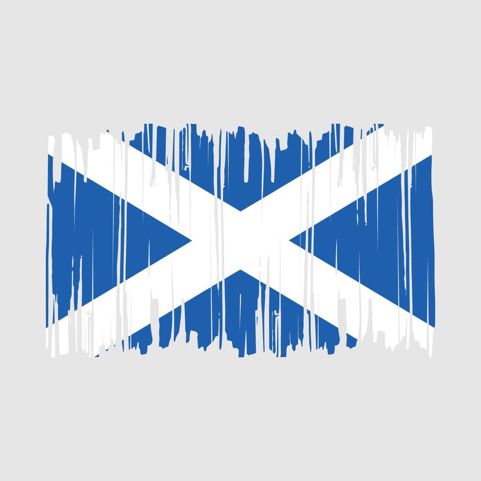 Ilustración de vector de cepillo de bandera de Escocia