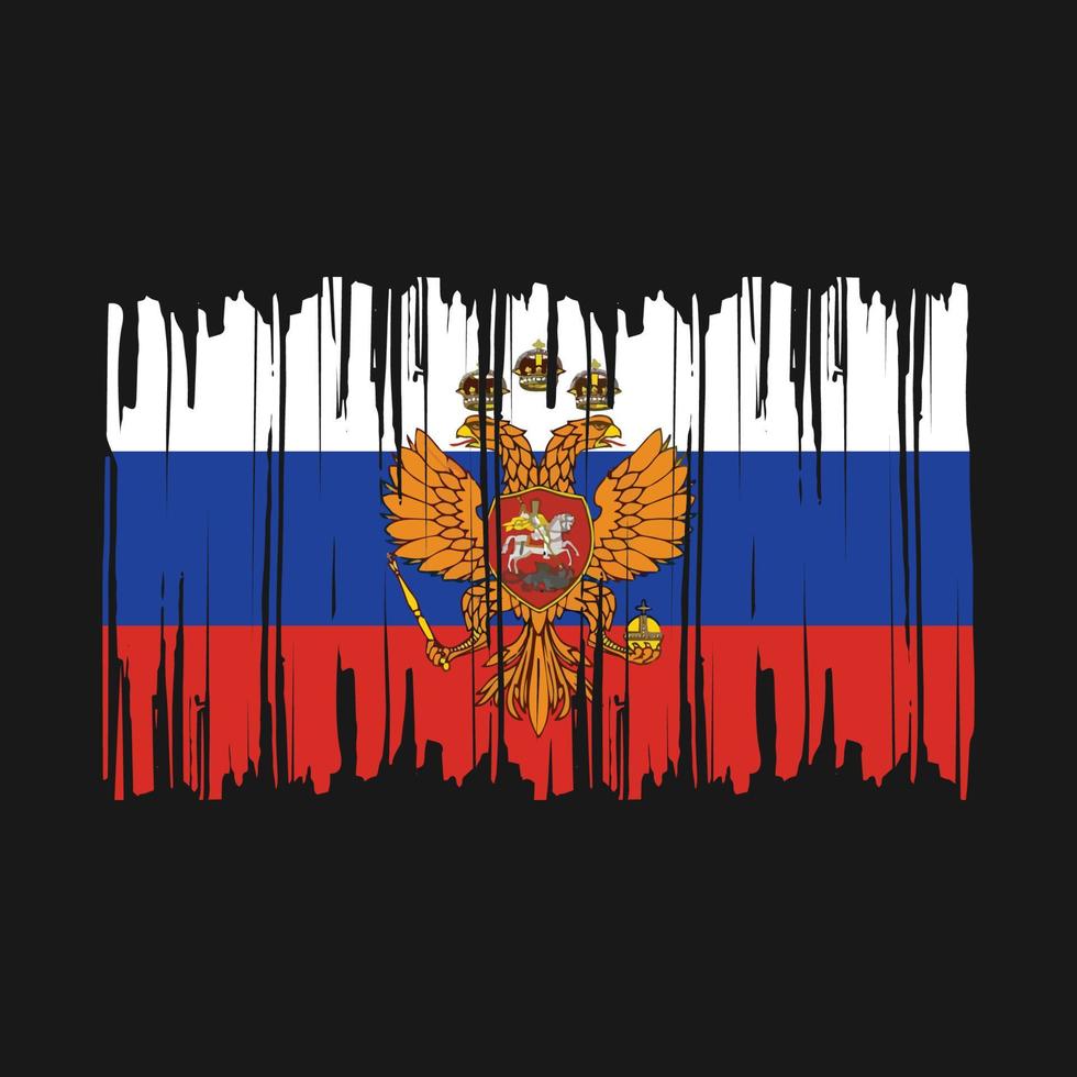 Russia Flag Brush Vector Illustration