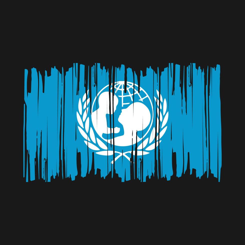 Unicef Flag Brush Vector Illustration