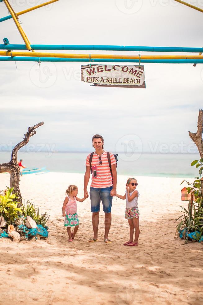 Family on the beach photo