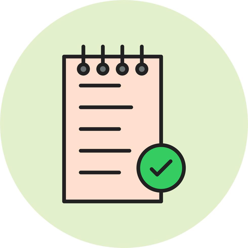 Notes Completed Vector Icon