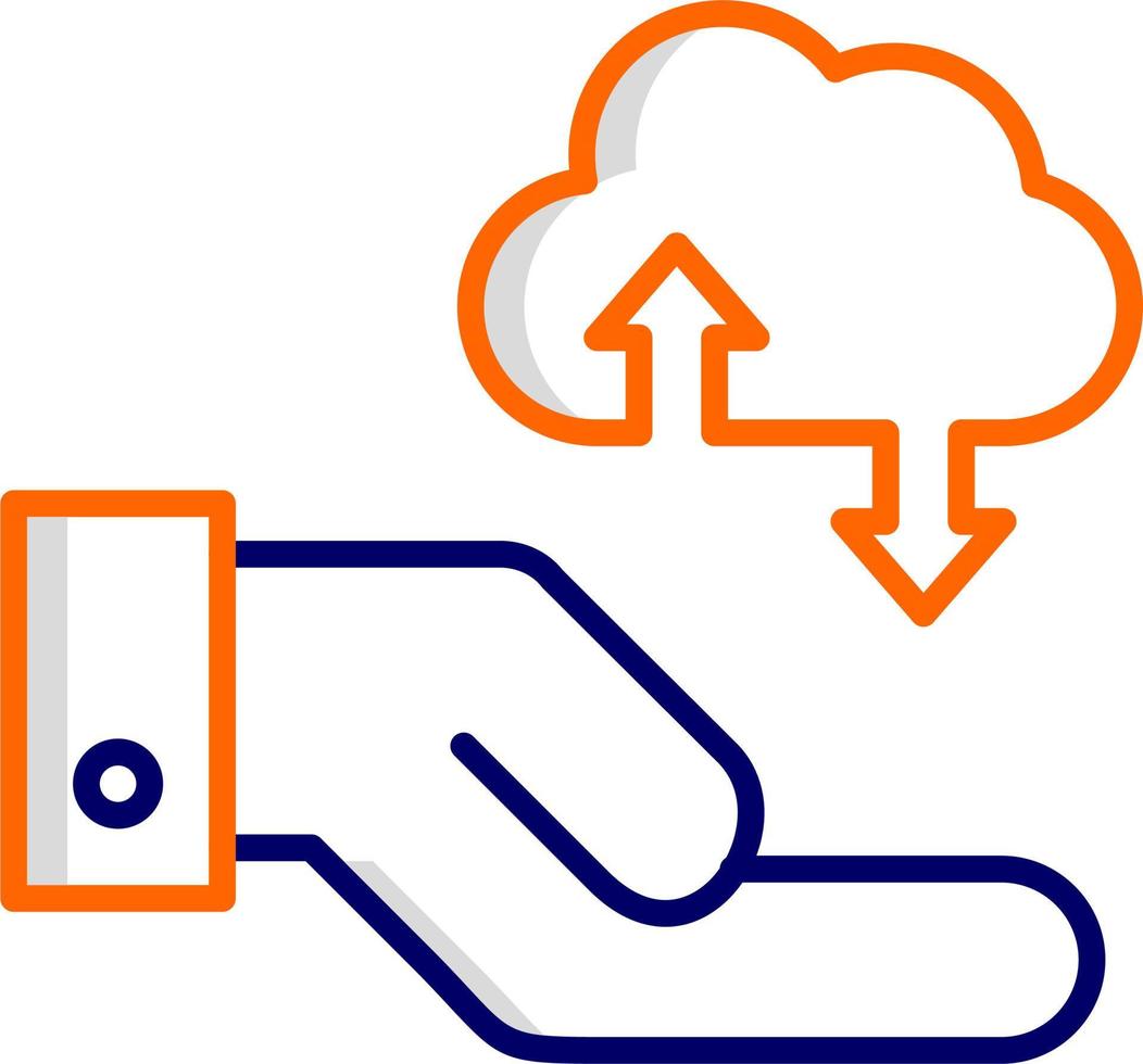 Cloud Data Transfer Vector Icon