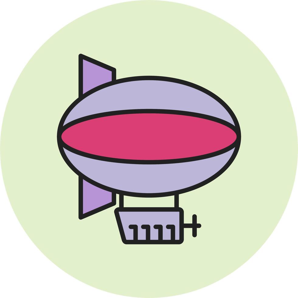 icono de vector de dirigible