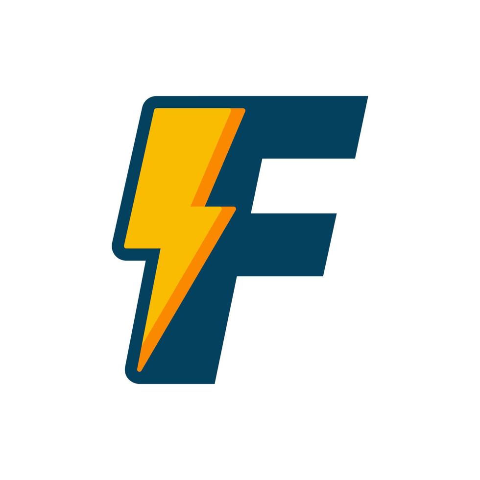 Initial F Bolt Energy Logo vector