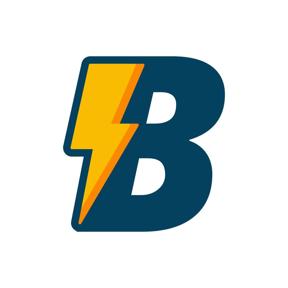 Initial B Bolt Energy Logo vector