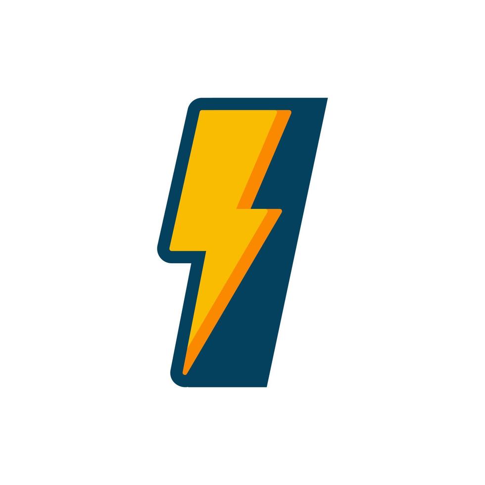 Initial I Bolt Energy Logo vector