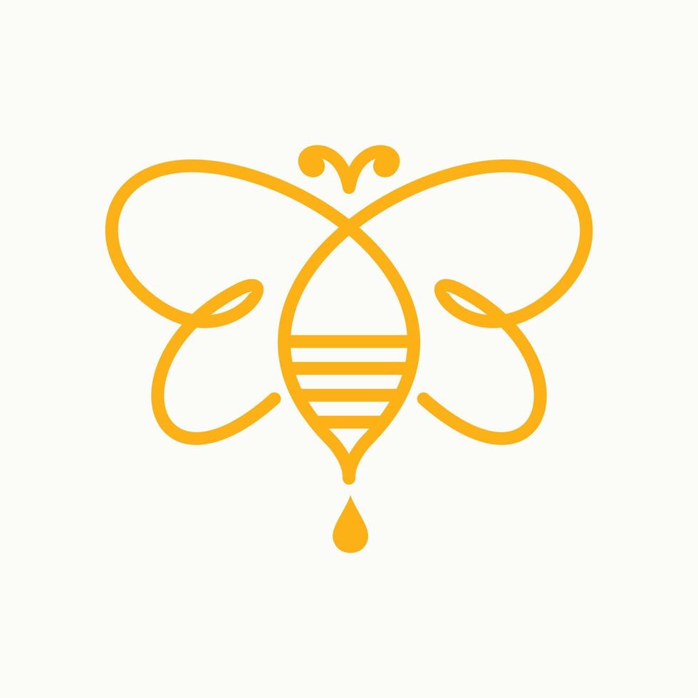 Modern Bee Logo vector