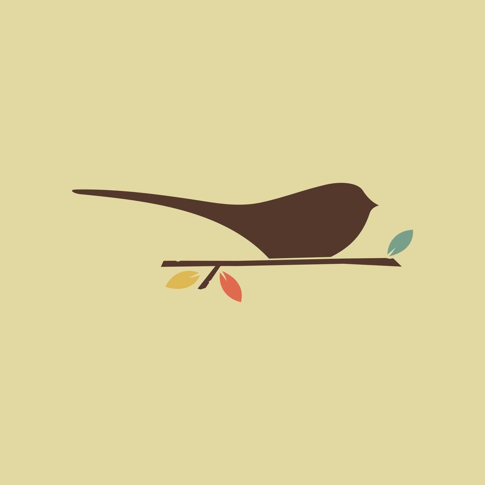 belleza pájaro logo vector
