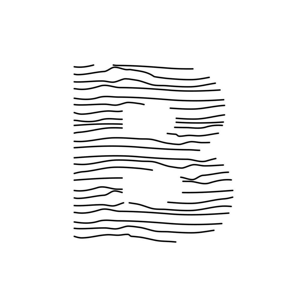 Initial B Abstract Line Logo vector