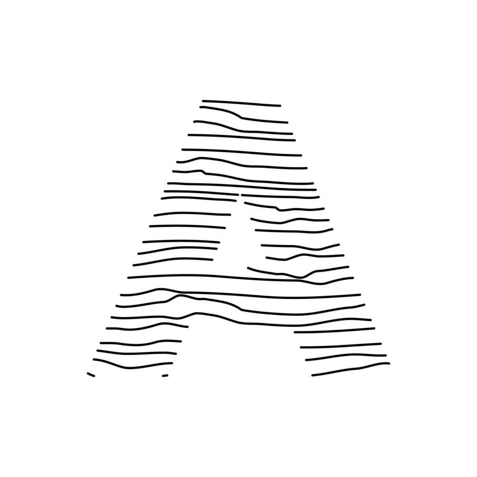 Initial A Abstract Line Logo vector