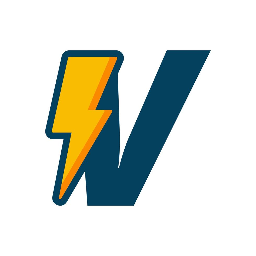 Initial V Bolt Energy Logo vector