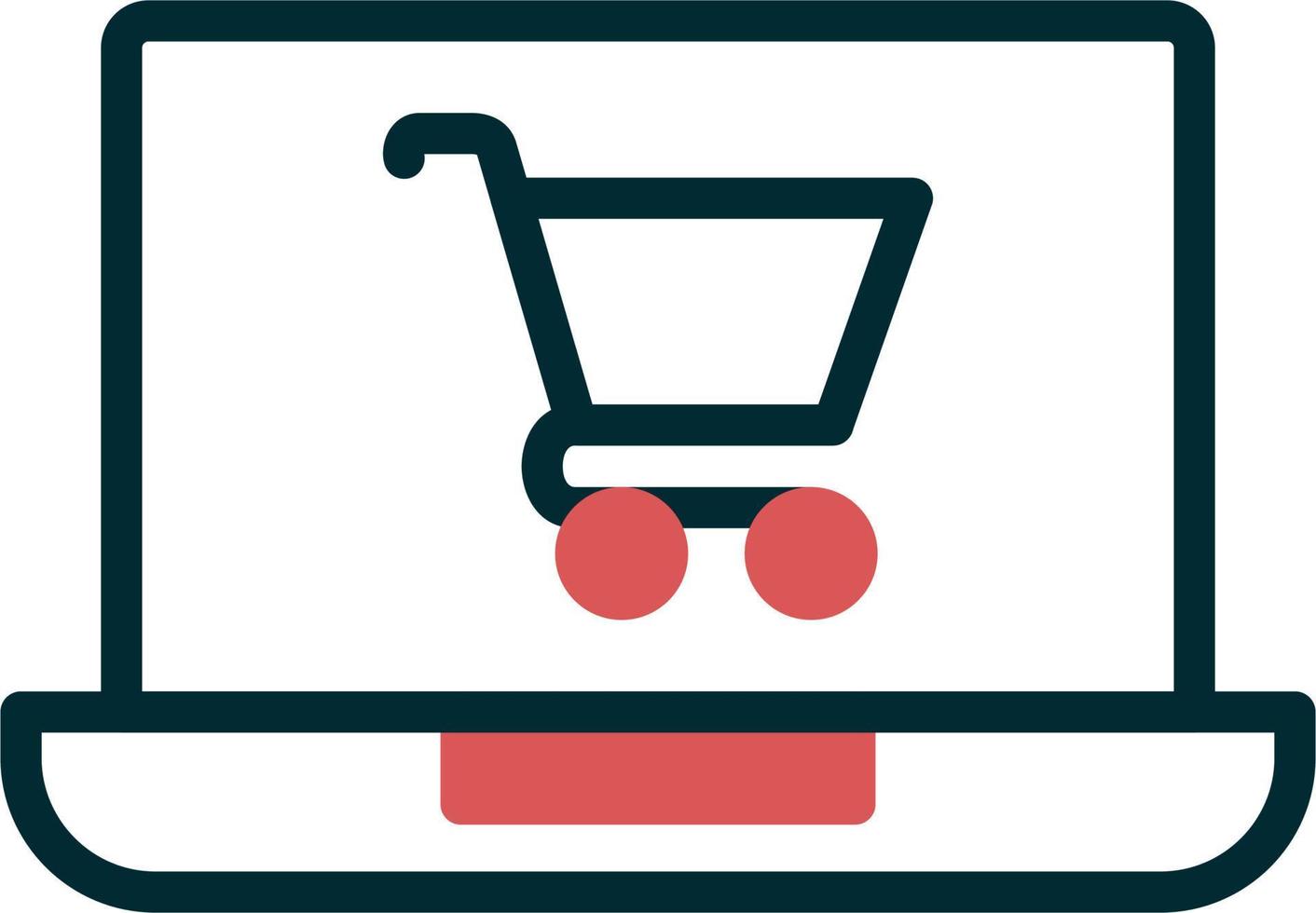 icono de vector de compras en línea