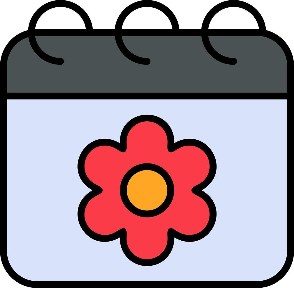 Sakura Date Vector Icon