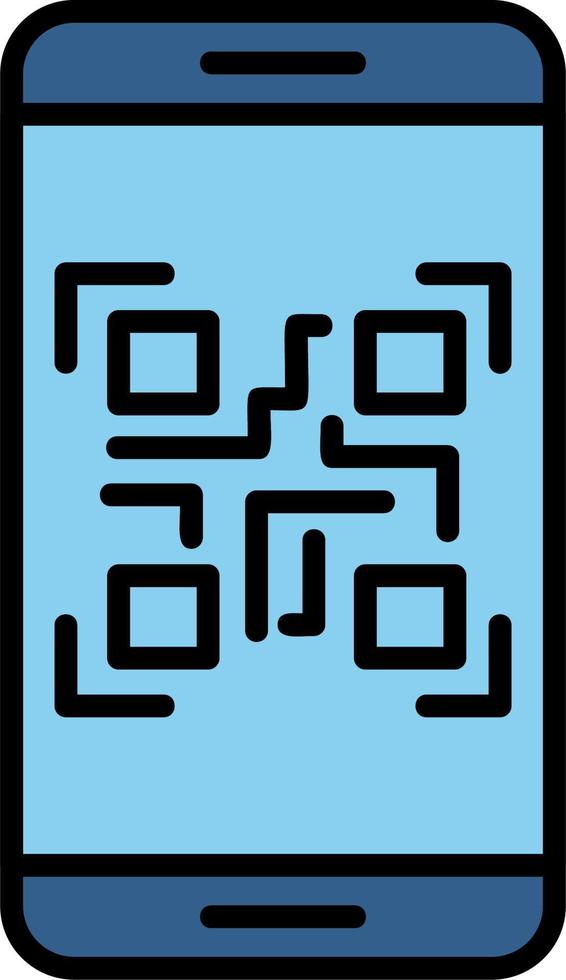 teléfono inteligente qr código vector icono