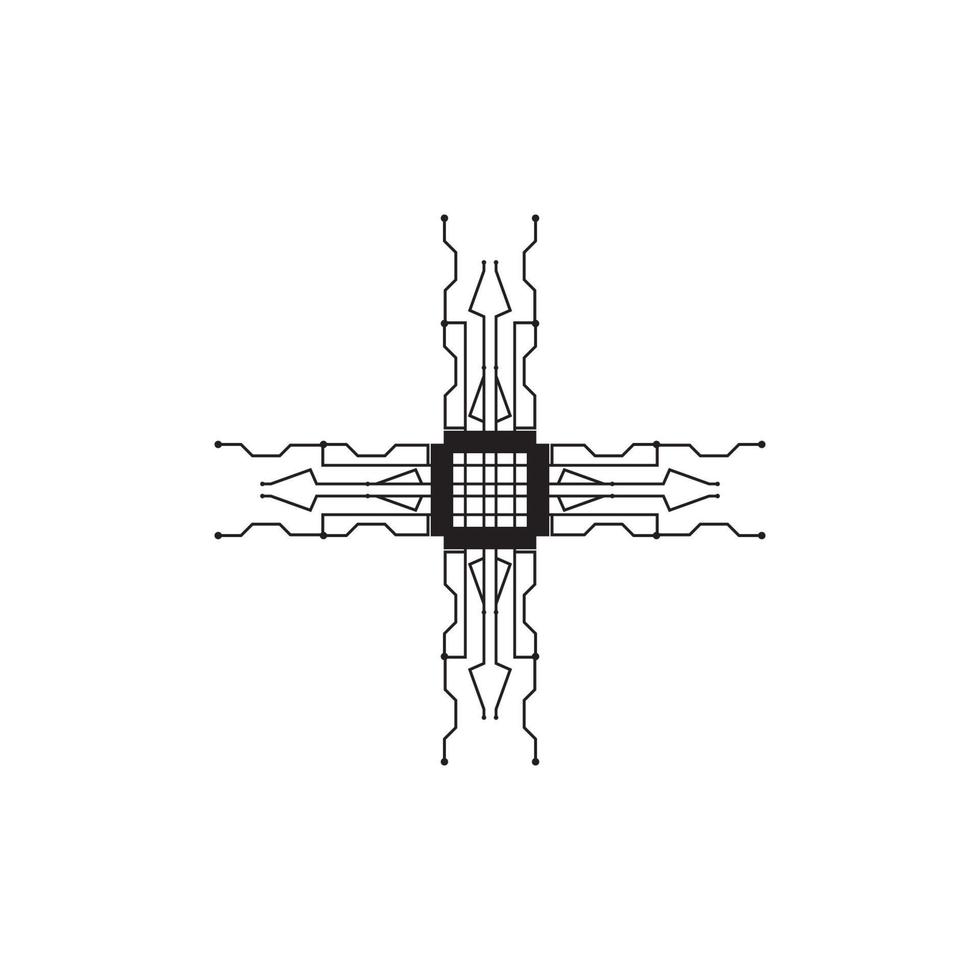 Circuit Logo Template vector