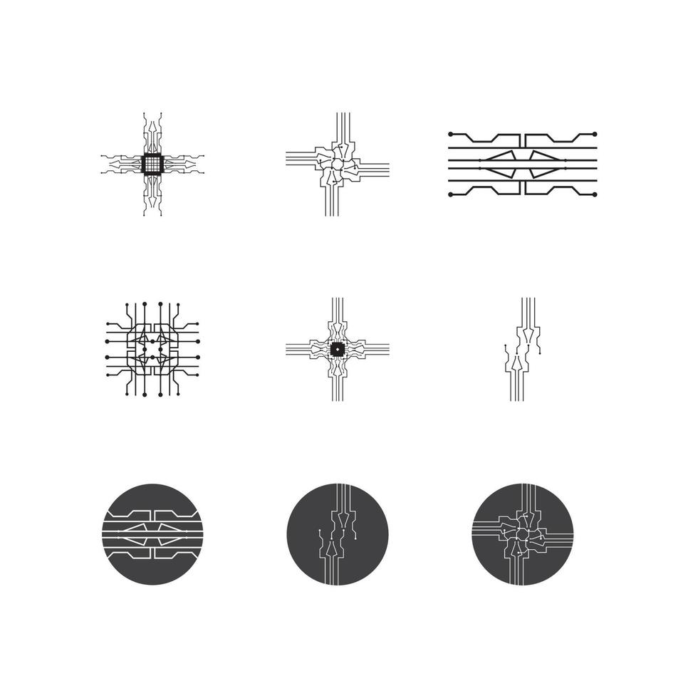 Circuit Logo Template vector